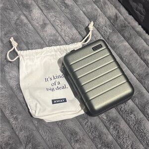 AWAY Mini Luggage Hardshell Toiletry Case - Metallic Olive Green